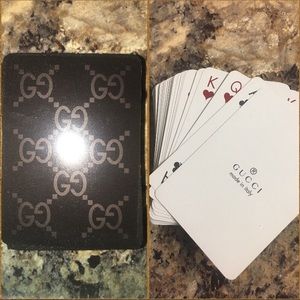 Brown Gucci Playing Cards